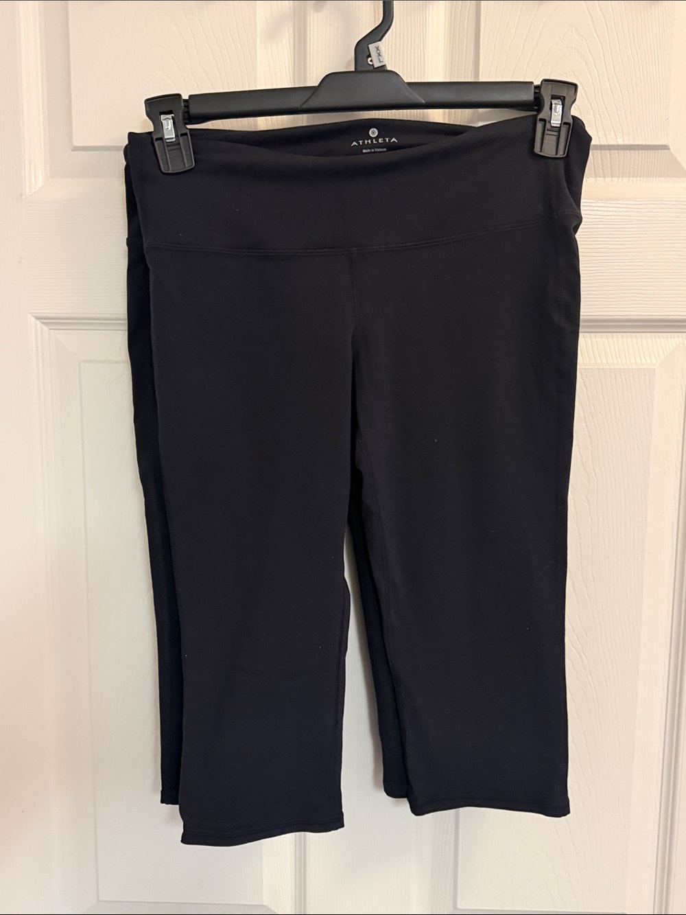 Athleta Black Capri Leggings - Women's Active Crop Pants - 2 pairs